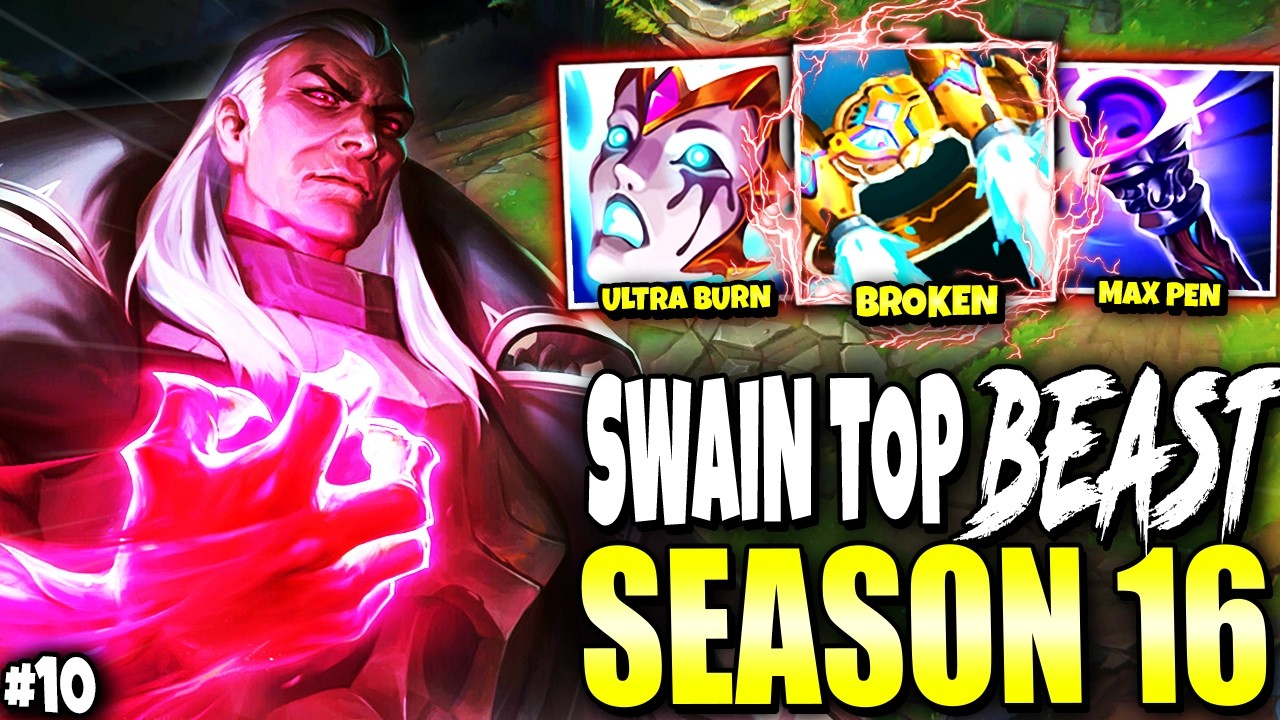 My New Meta Season 16 SWAIN TOP LANE Build made me a BEAST 🔥🔥 - Fill to Win #10 | s16 Gameplay