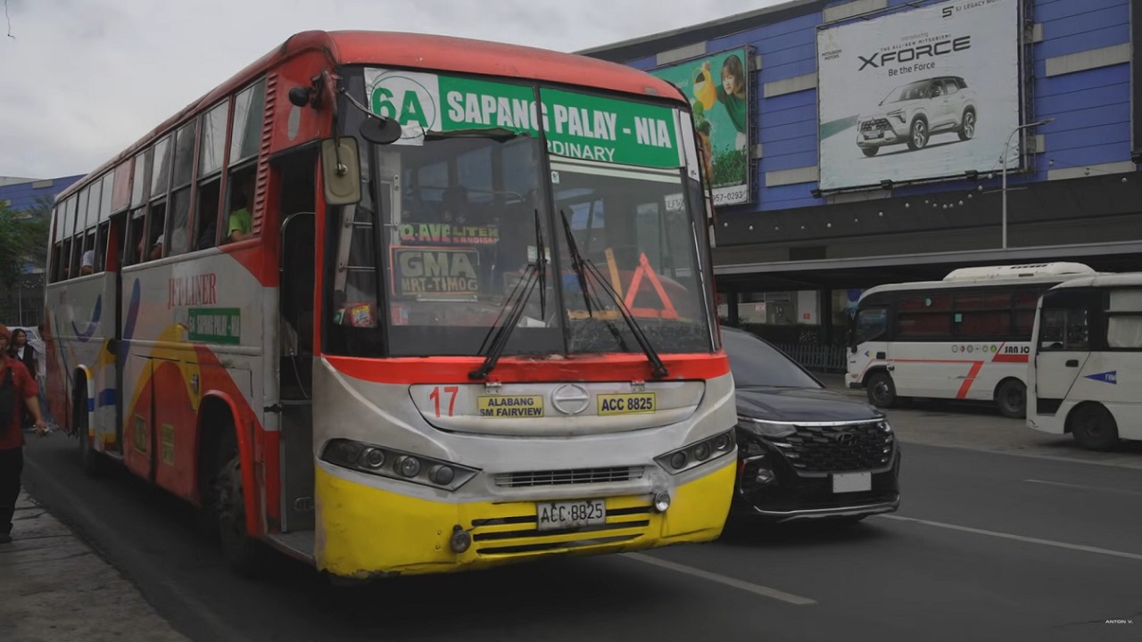 Philippines, ordinary fare bus ride from SM City SJDM to Fairview Terraces