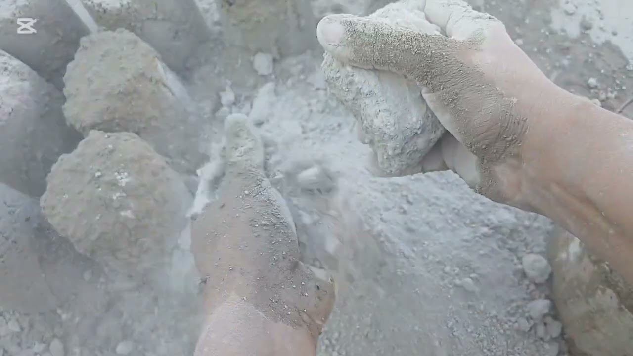 Gritty cement water and dry crumbling #crunchycrumbles #youtube 