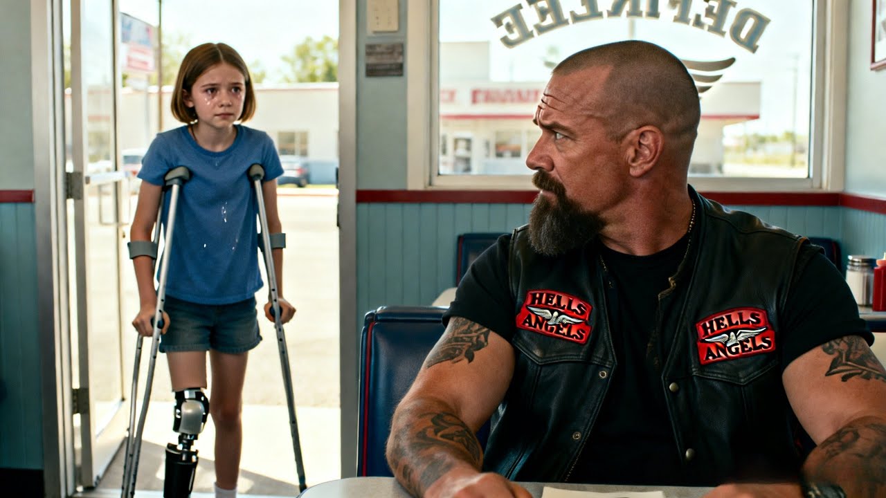 “Sir, Can I Sit With You?” Disabled Girl Asks Hells Angel Biker — What He Did Next Shocked All...