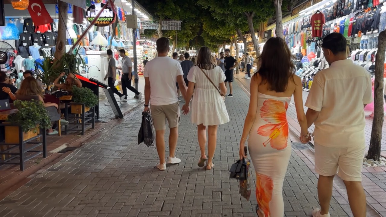 Alanya summer night city walk, (Antalya) Turkey 2025