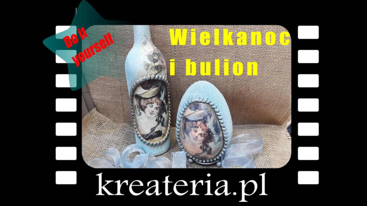 Jajo decoupage - jak naklejać na owal i mikrokulki KreaCraftShow119