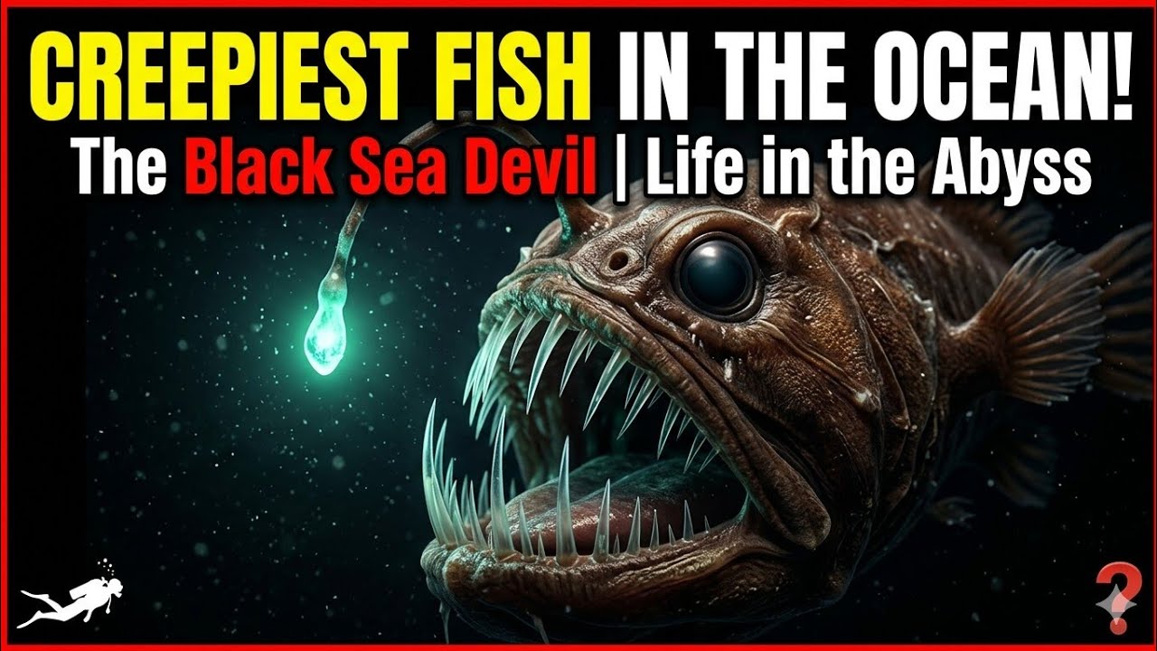 The Black Sea Devil (Deep-Sea Anglerfish) | Life in the Abyss | Creepiest Fish in the Ocean