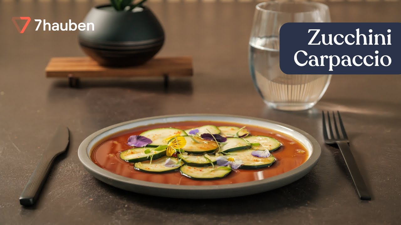 Zucchini-Carpaccio mit Ponzu und Fingerlime | Moderne Gemüseküche mit Sophia Rudolph