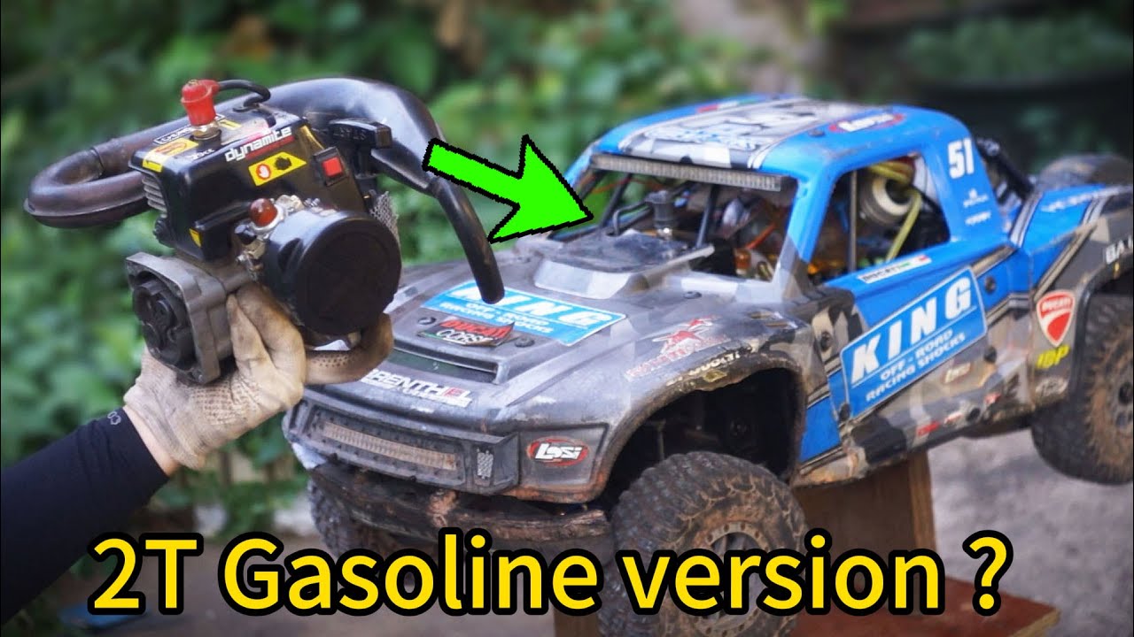 Project 1:I put a losi 5ive-t gasoline 2t engine into my losi super baja rey 2.0 （part 1）