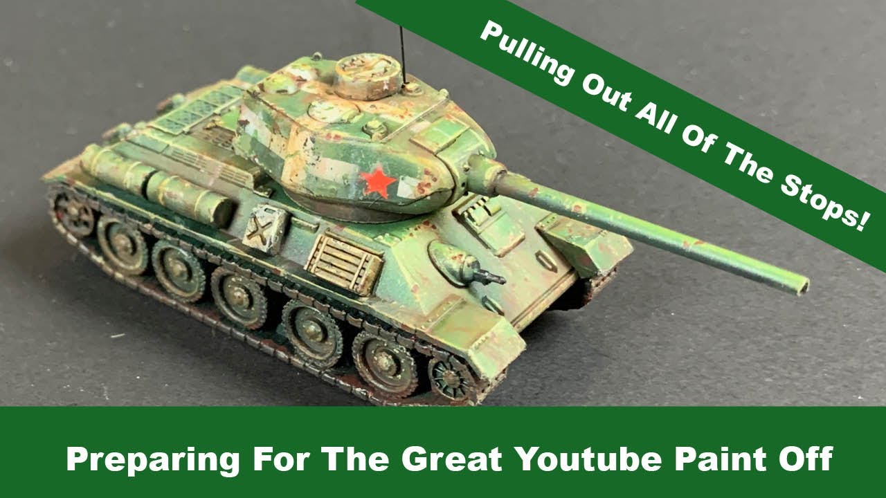The Great Youtube Paint Off: Painting a Flames of War T-34 By Pulling Out All of the Stops!