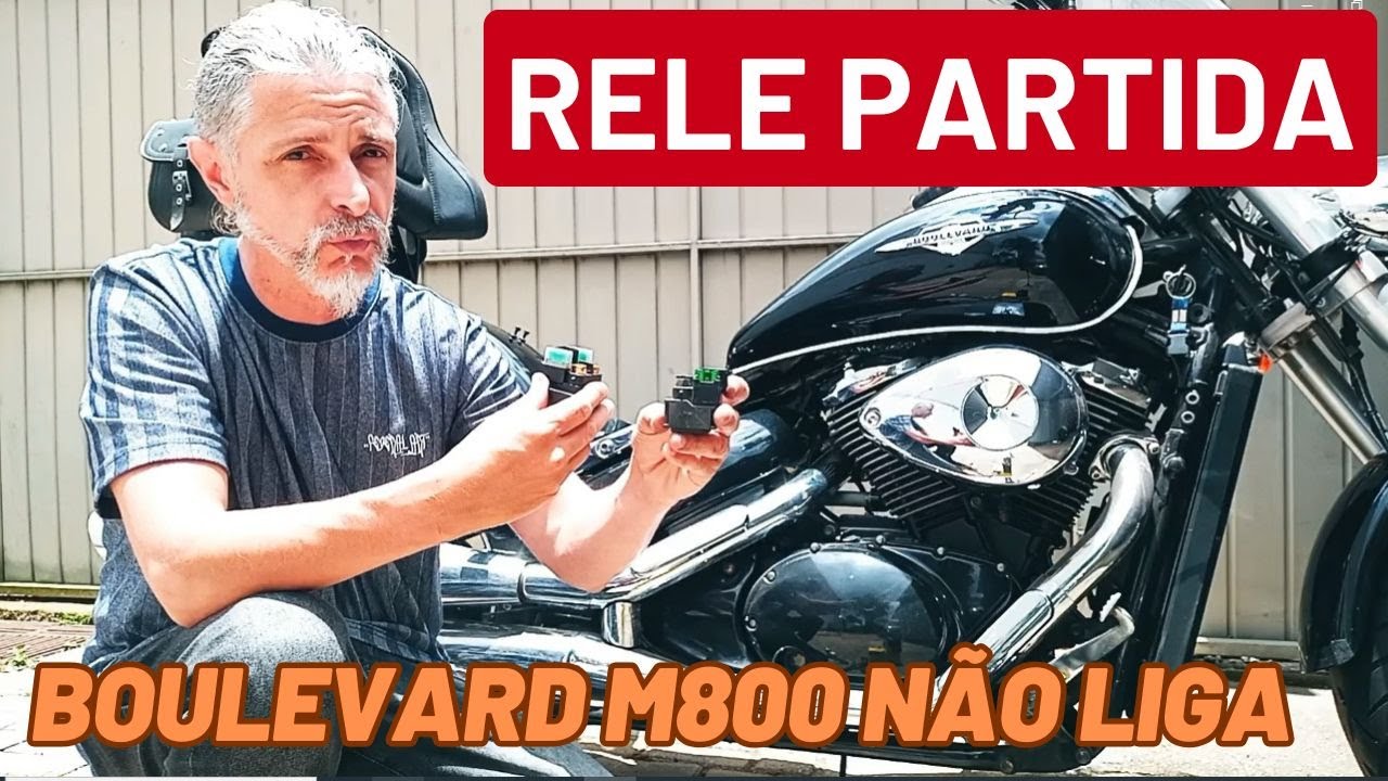 Boulevard M800 Não Dá Partida O que Verificar Bateria Rele de Partida Motor de Arranque Vira Chave