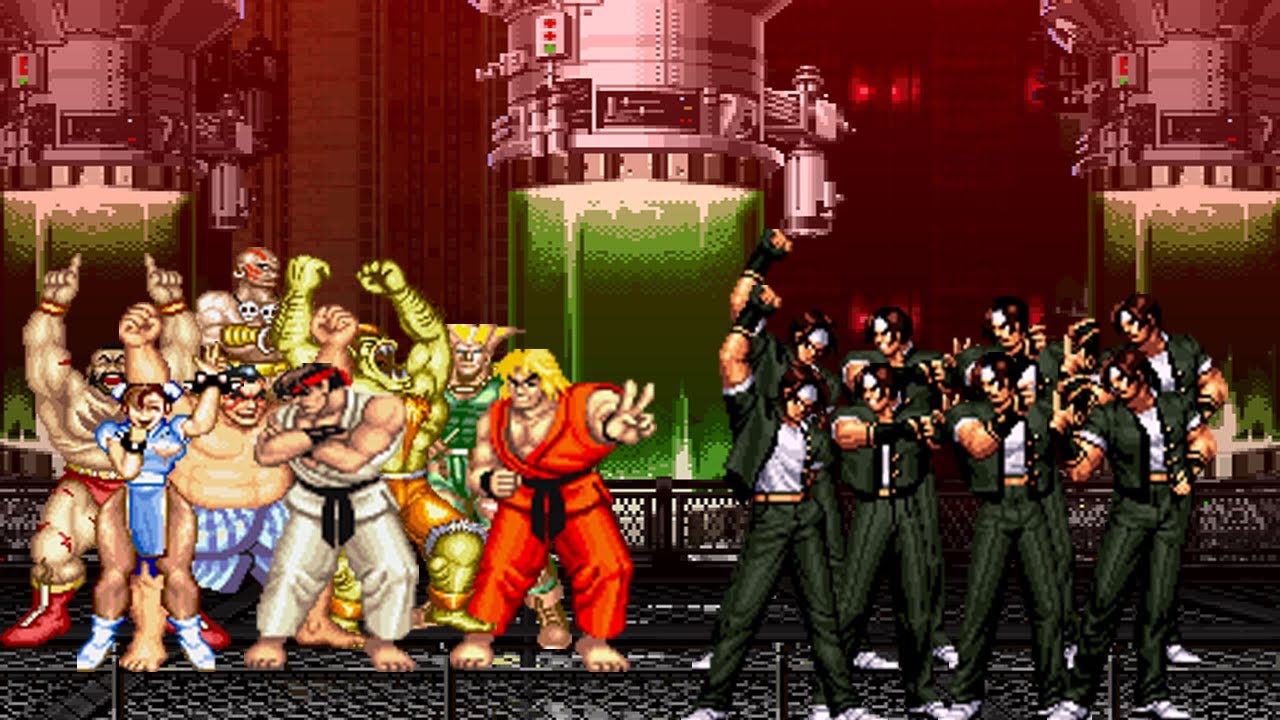 Mugen Release - Kyo clone team vs. Street Fighters