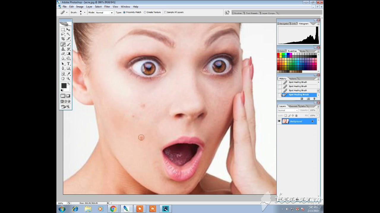 How to Remove Face Spot  |  Adobe Photoshop Tutorials-2019