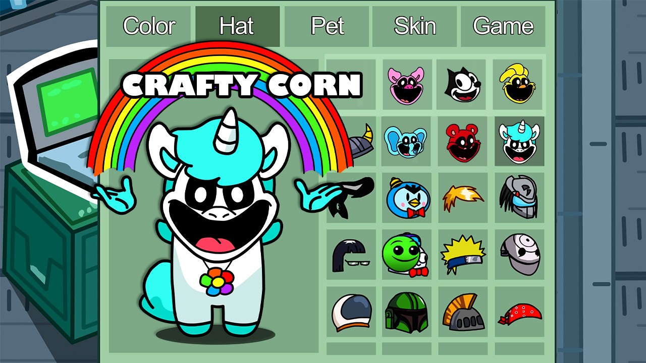 Crafty Corn (Poppy Playtime) in Among Us ◉ funny animation - 1000 iQ impostor