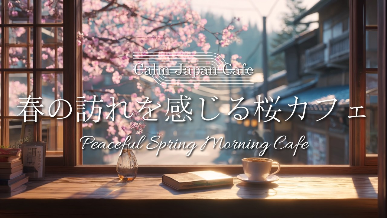 【春カフェBGM】光に包まれる桜の朝カフェ🌸作業用・読書・勉強に心地よいピアノ｜リラックス｜3時間