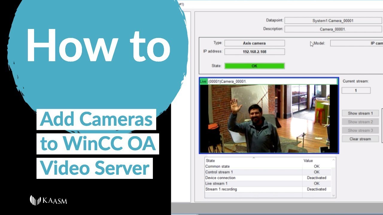 How to Add a Camera to WinCC OA Video Server