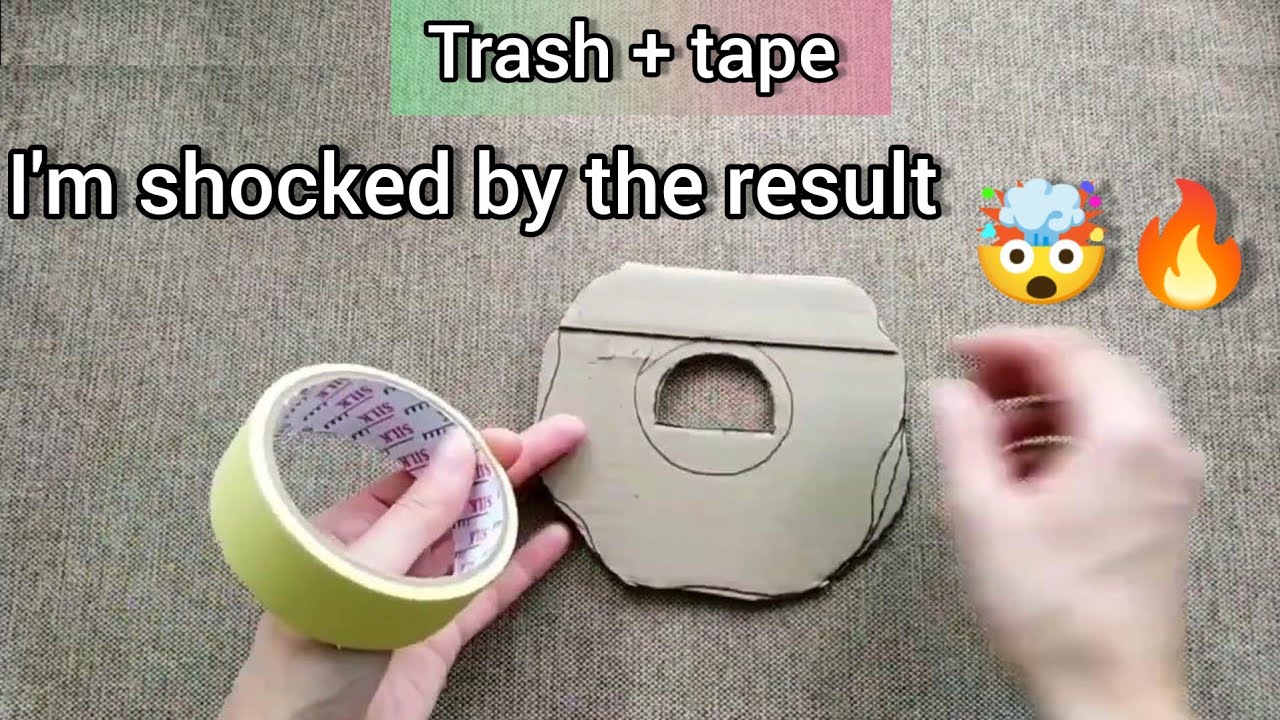 Creative recycling of plastic bottles and cardboard. New easy papier mache🔥AMAZING fairy house lamp