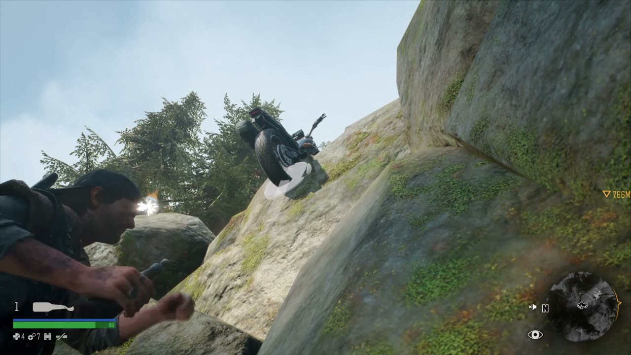 DAYS GONE intentos salto para acceder a inyector nero de helicóptero estrellado