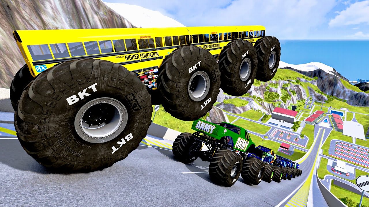 Monster Truck Car Jump Madness: Aerial Adventures!
