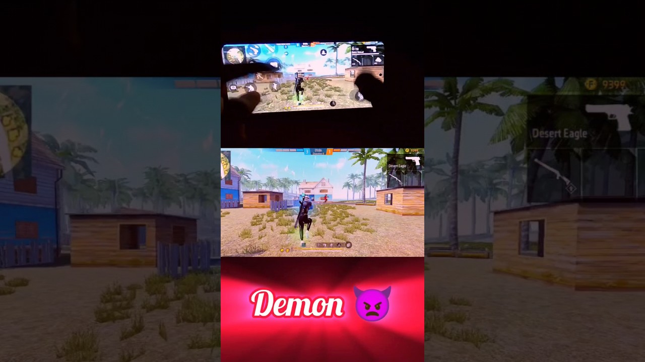 MY First Handcam short 👿 #ff #handcam #fastestmobileplayer #1v1 #short