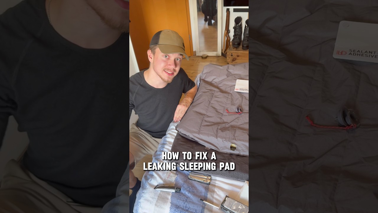 How to fix your sleeping pad 🩹        #Hiking #camping #mountaineering #gear #sleepingpad