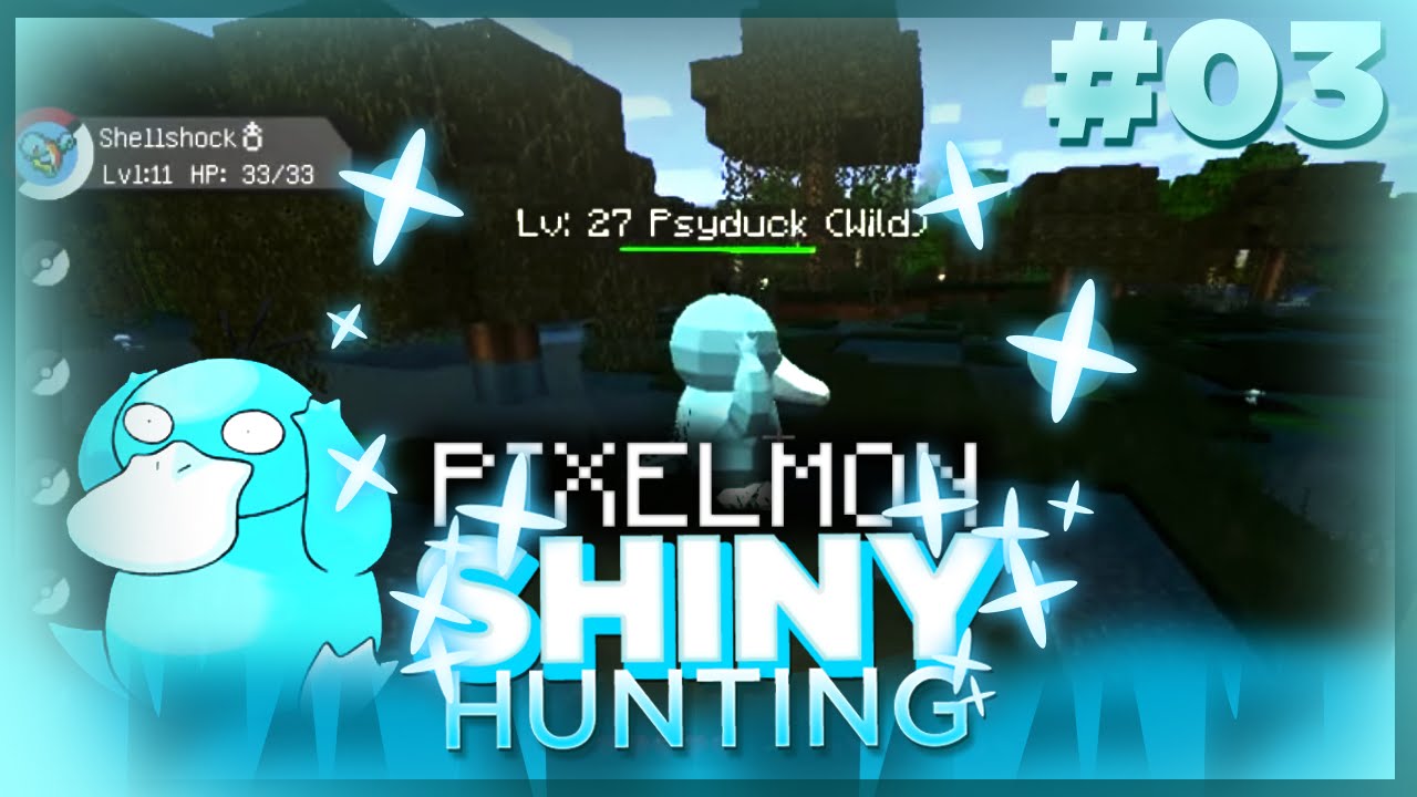 SHINY PSYDUCK! Live Reaction! Pixelmon Minecraft Shiny Pokemon! #03