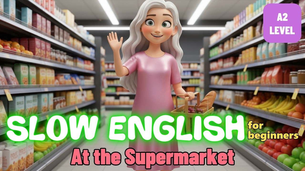 At the Supermarket in Simple English | Easy English Listening Lessons (A2 Level)