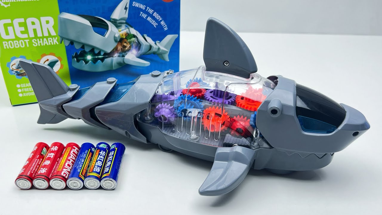 Unboxing an electric mechanical shark 🦈 | lanternfish 🐟 | flying pterosaur 🦖 | ASMR toy review
