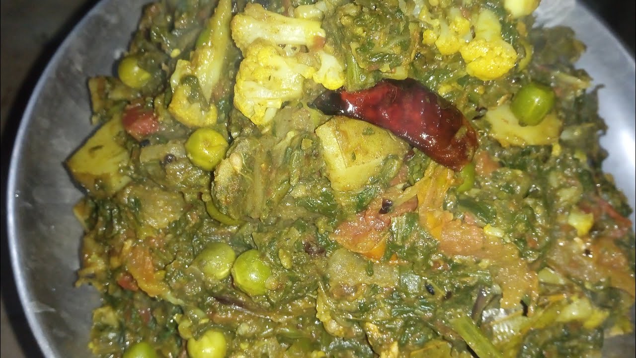 पालक का मिकचर सब्जी जो सादी मे बनता था@sDhanjiYadav-ei3kq