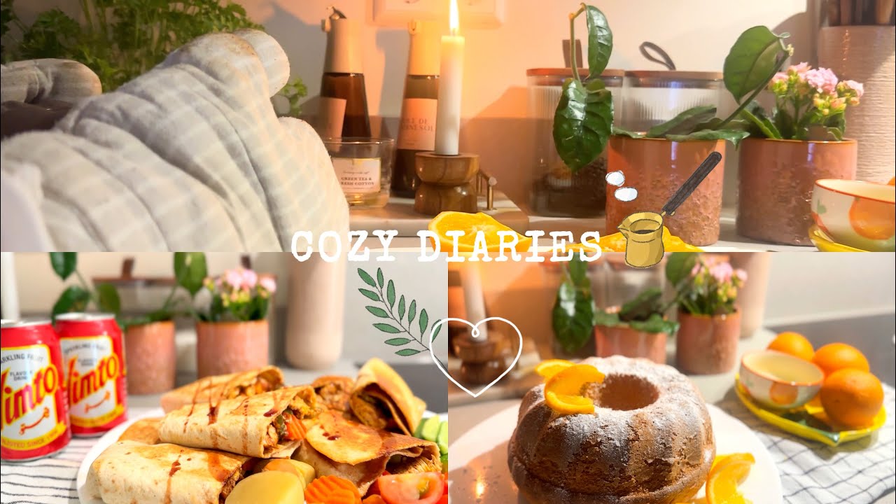 Cozy Night Baking🥧🍊🕯 & Shawarma Wraps 🌯✨ | Easy Recipes + Short Getaway Vlog