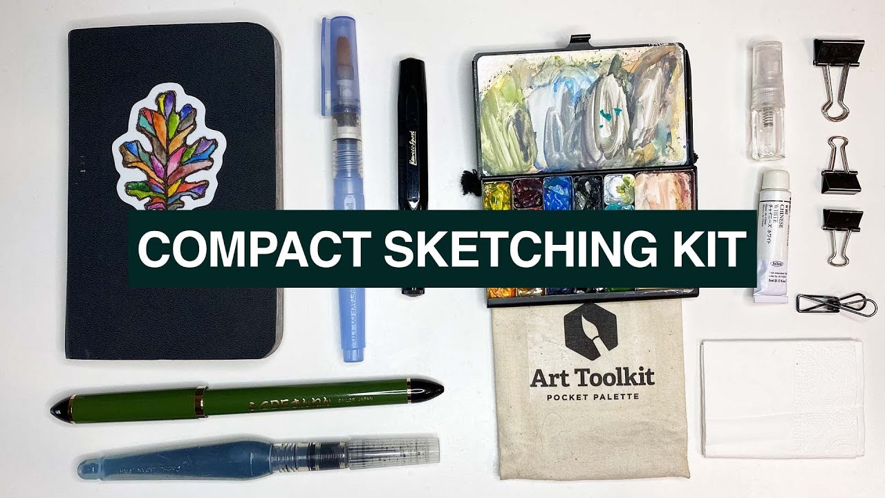 My Most Portable Urban Sketching Supplies | Watercolour + gouache + pen and ink + sketchbook