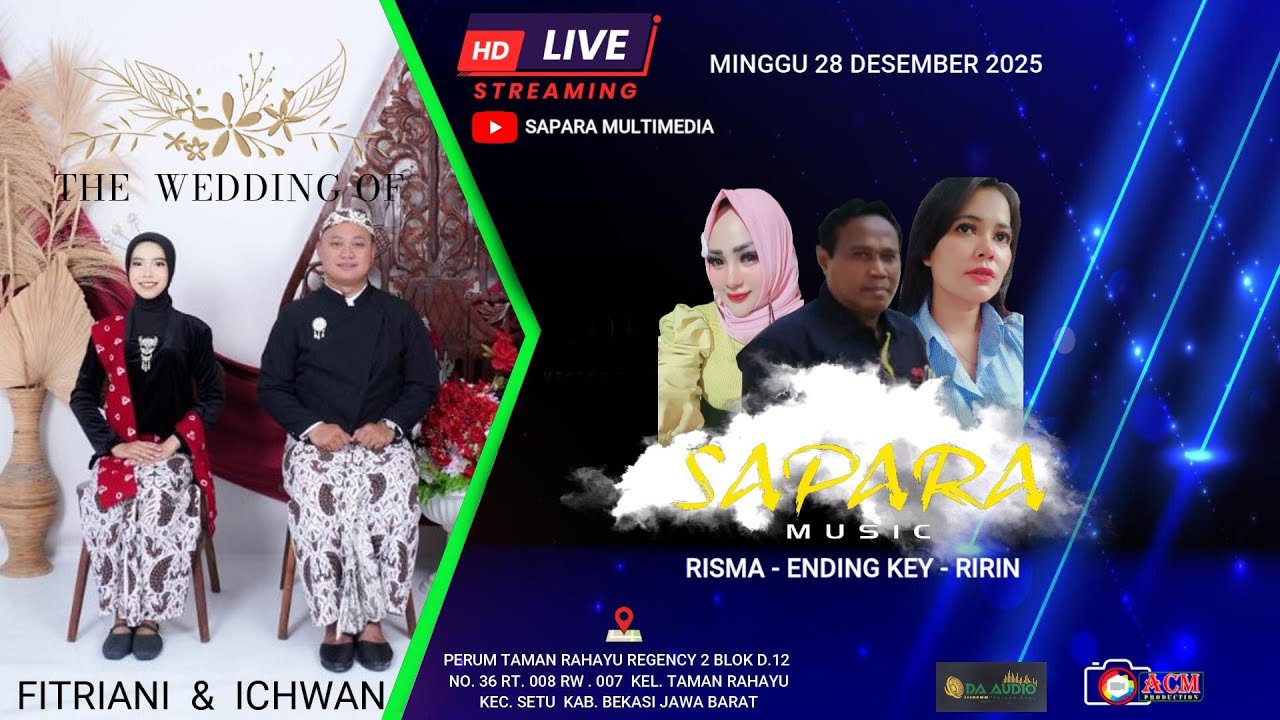 Live Streaming Akad Nikah Fitriani  &  ichwan   Perum taman Rahayu bekasi