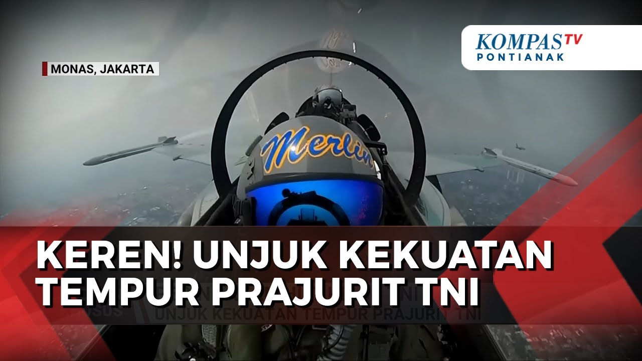 Presiden Prabowo Menyaksikan Atraksi Unjuk Kekuatan Tempur Prajurit TNI di HUT ke-80
