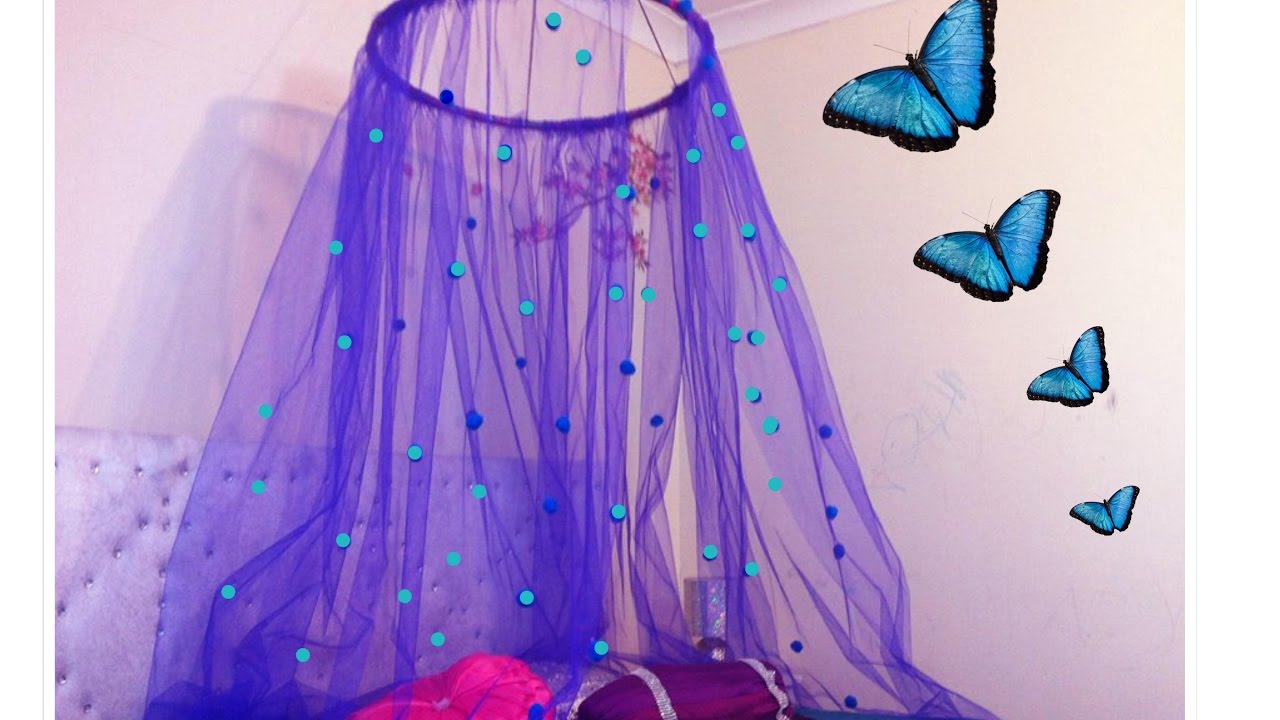 DIY Canopy in 15 minutes/Easy to make bed canopy perfect for small girls