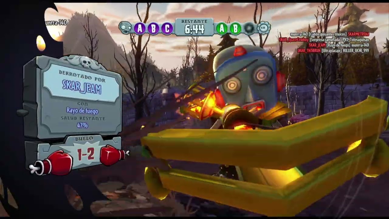 Plants vs Zombies GW Suburbination, Guisante Tóxico, 17 Derrotados, Perdimos