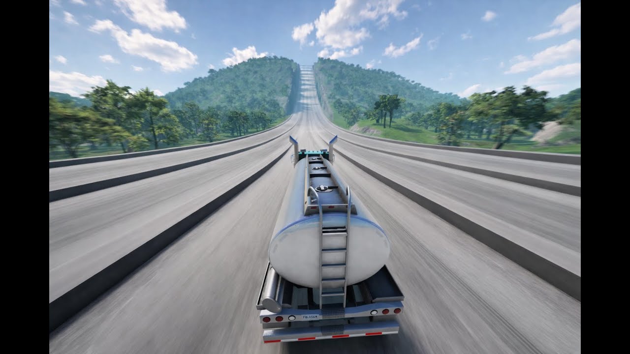 Insane Speed Car Launches Over a Giant Ramp #1 - BeamNG.drive