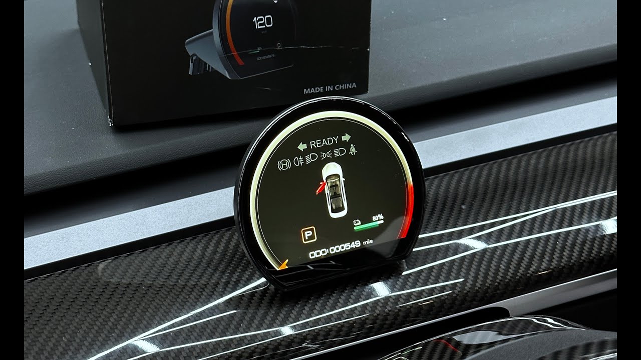 Model 3 & Y Dashboard Round Cluster Display   Mini Cooper Style
