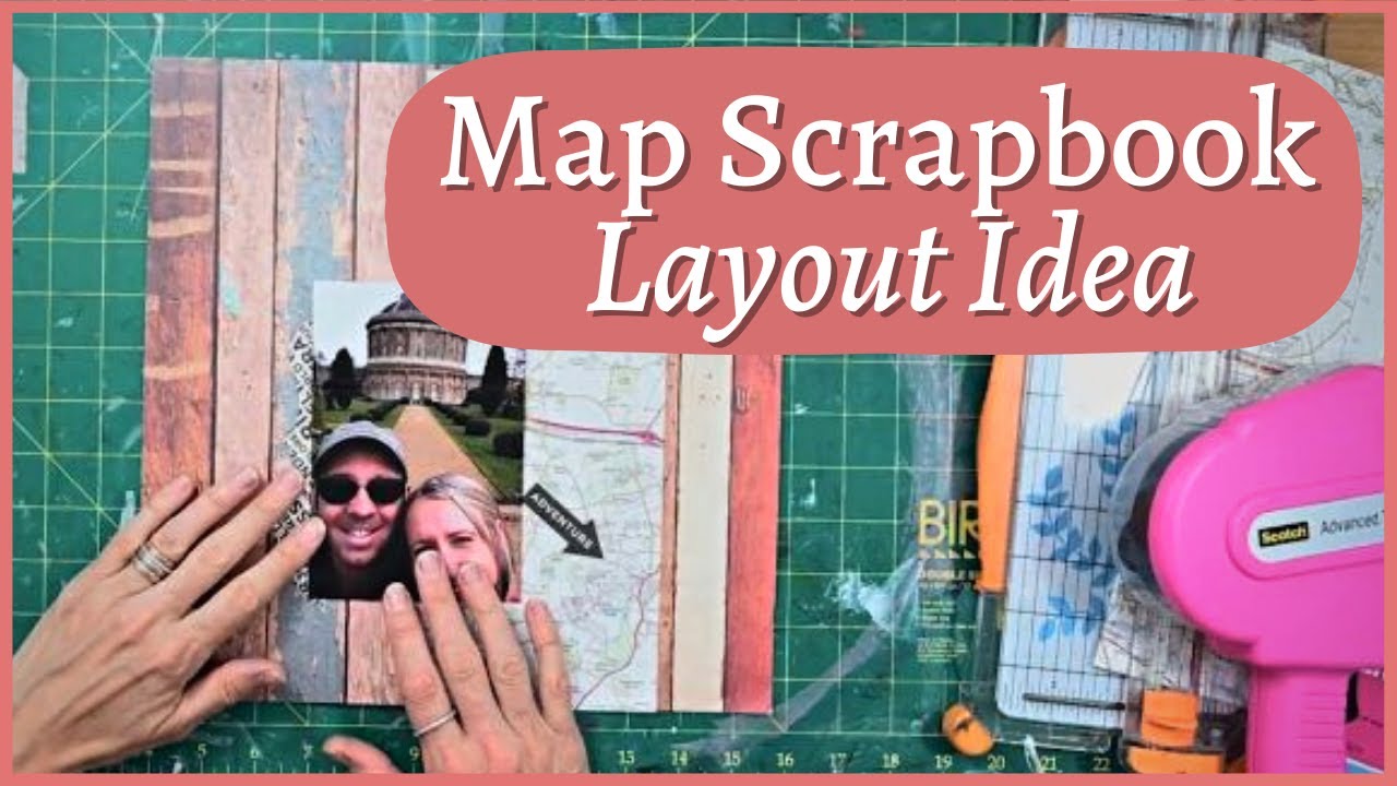 [SCRAPBOOK TRAVEL LAYOUT] Remarkable Map Scrapbook Layout!