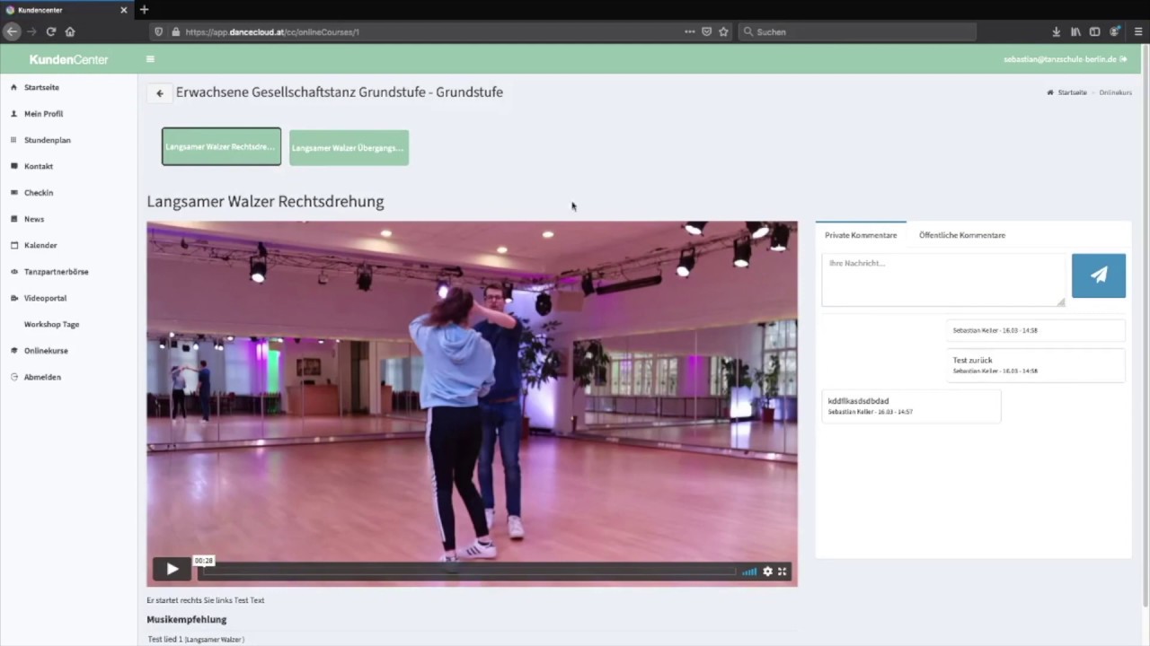 Wie finde ich die Tanzschule Keller Online-Kurse? Erkl&auml;rvideo / Tutorial