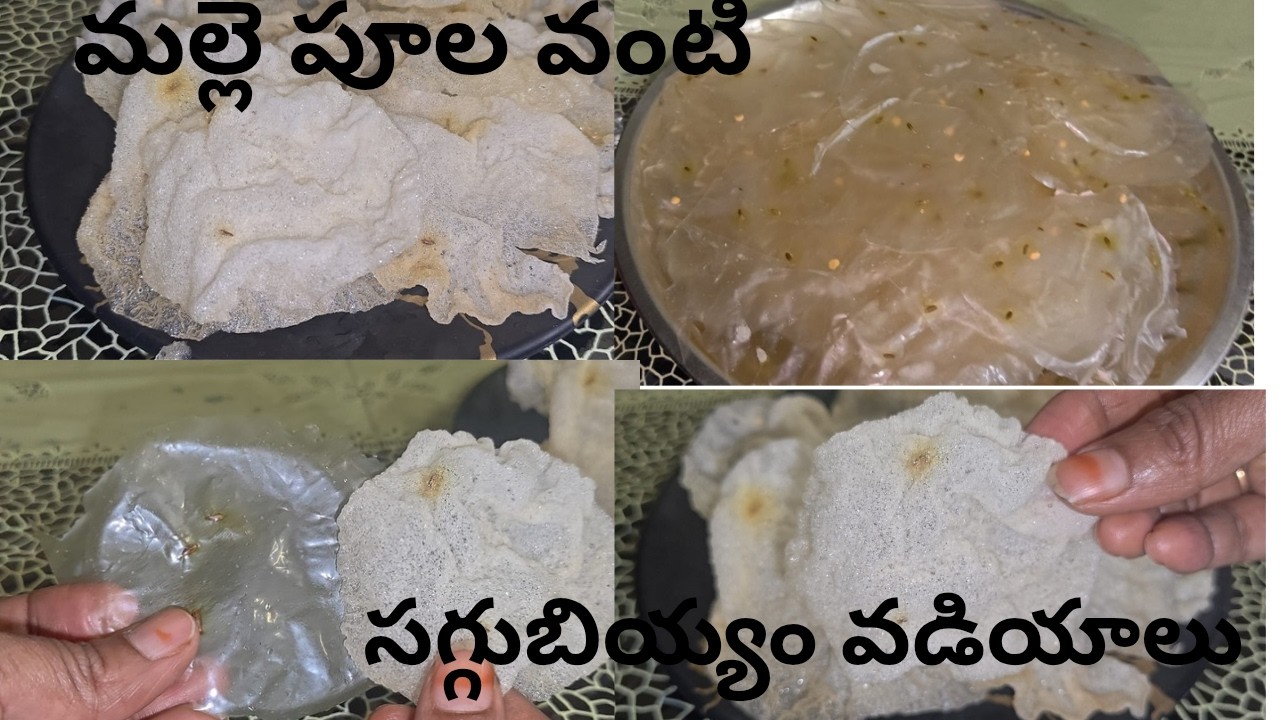 ఎండ లేకపోయినా ఎవరైనా ఈజీగా పెట్టగలిగే సగ్గుబియ్యం వడియాలు 😋👈saggubhiyam vadiyalu//in telugu cooking