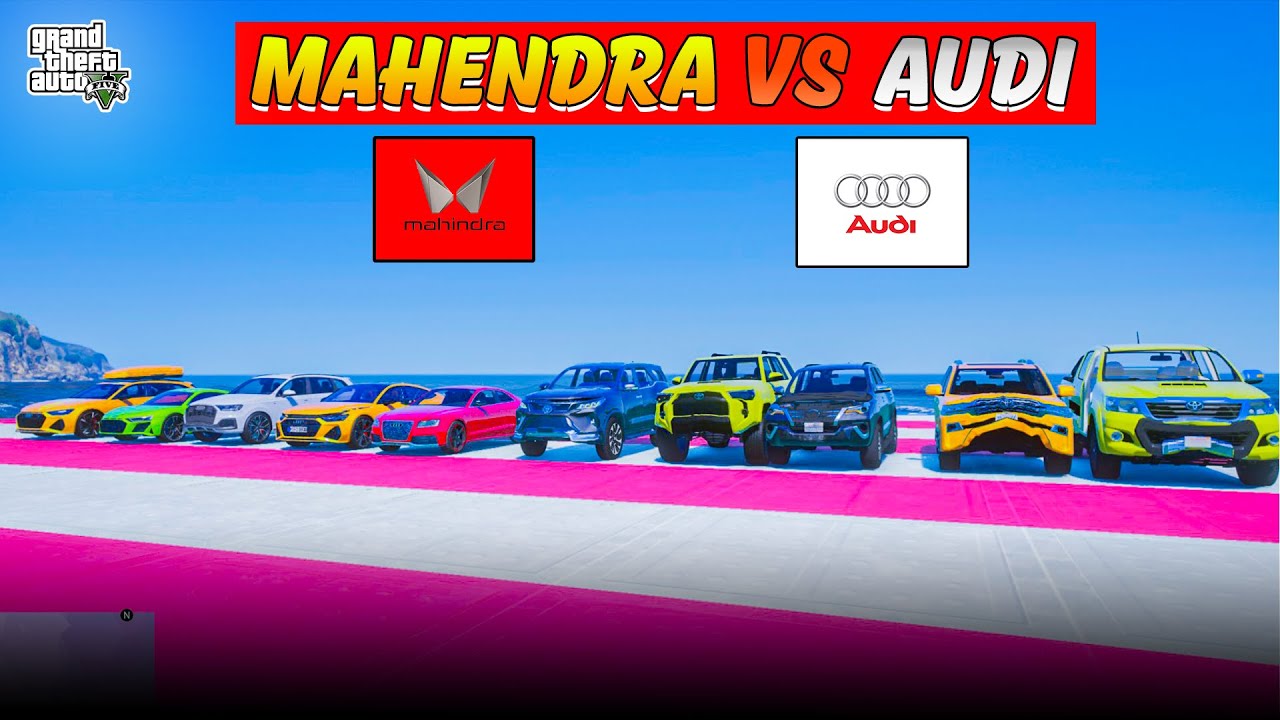 GTA 5 55000000$ AUDI Cars VS 34000000$ TOYOTA  IMPOSSIBLE HIGH AND DEEP RAMP Challenge  GTA 5 😲🔥