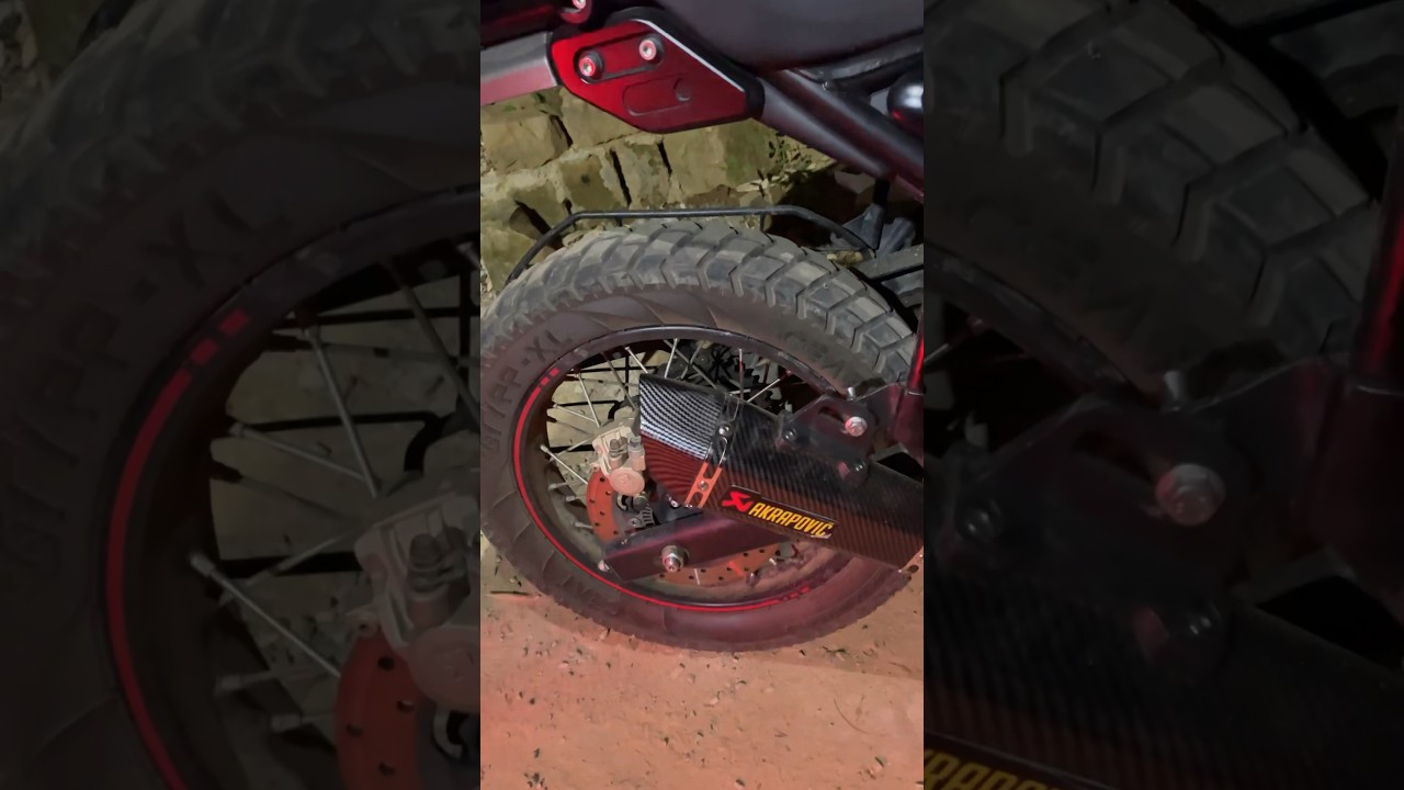Himalayan scram 411 with #akrapovic exhaust #automobile #himalayan #himalayanscram411