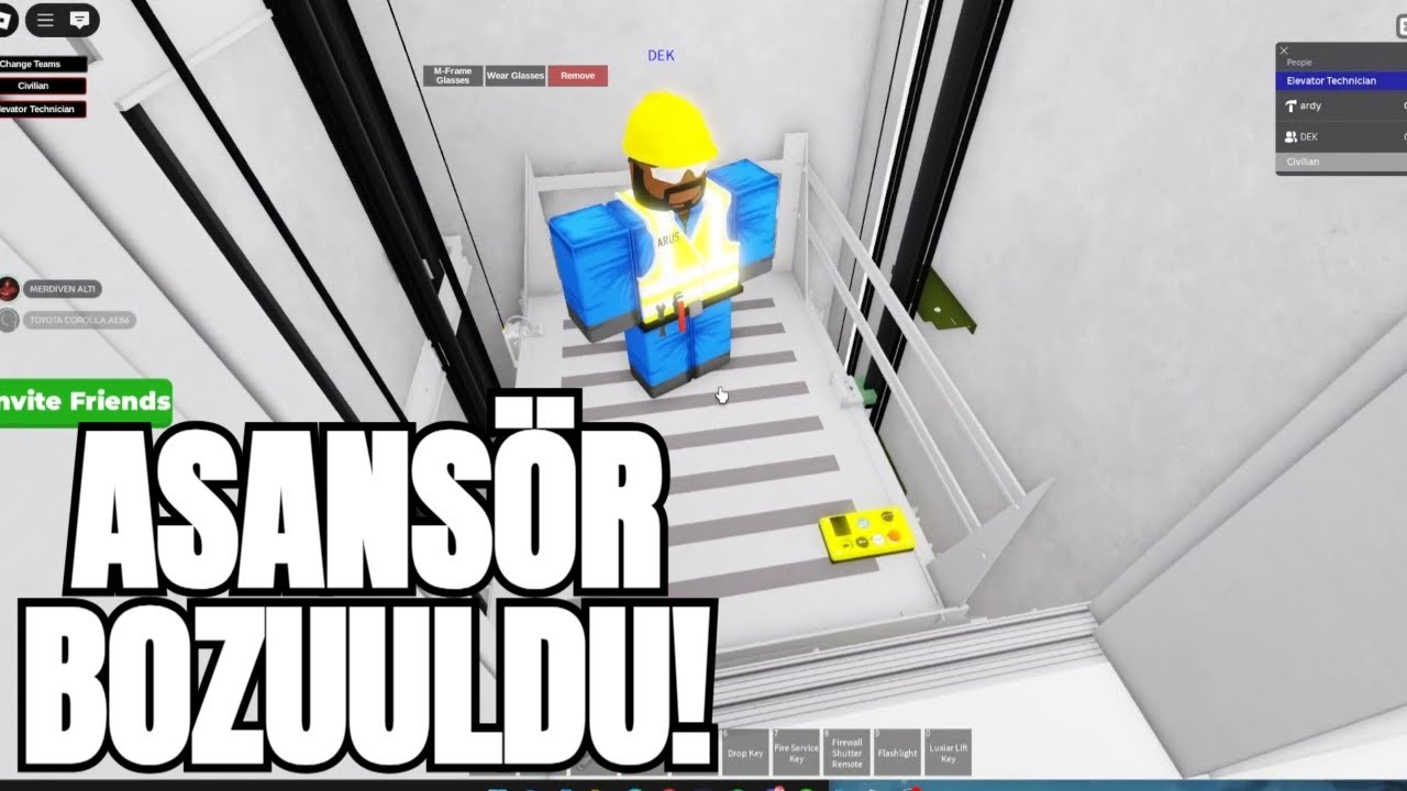 Bakım Yaparken Asans&ouml;r Kontrolden &Ccedil;ıktı! Kapısı A&ccedil;ık Gitti? | Roblox