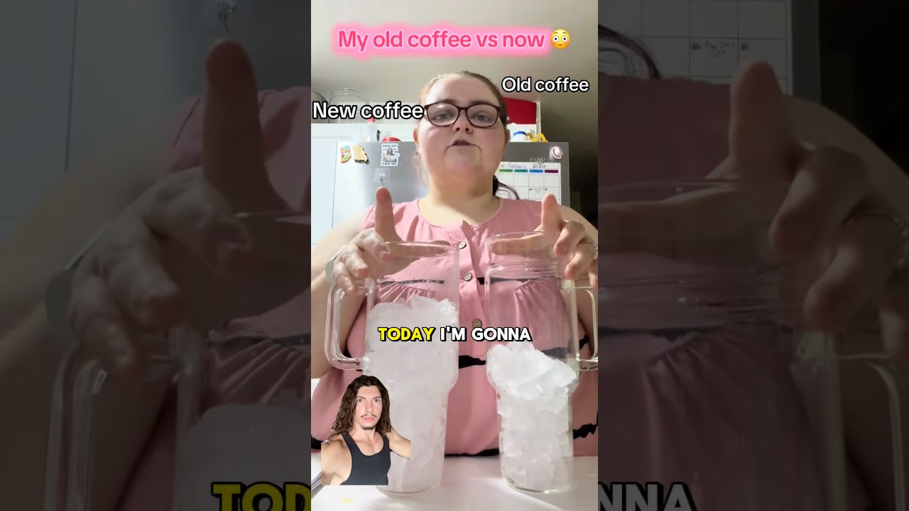 Her Old High Calorie vs New Low Calorie Coffee ☕️! (Fat Loss Coach Reacts) #fitness