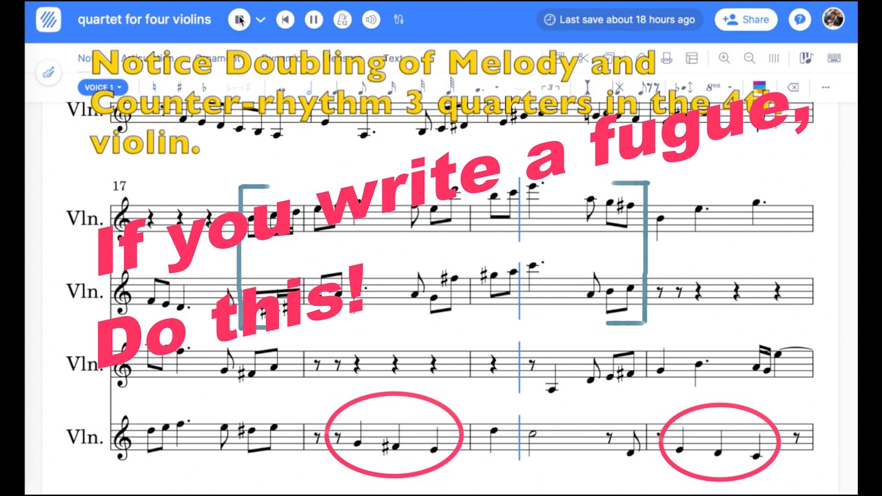 Easy Tips for writing your fugue - with example
