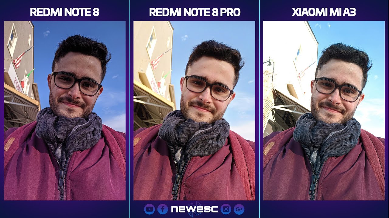 Redmi Note 8 vs Mi A3 vs Redmi Note 8 Pro - Comparativa de Cámaras