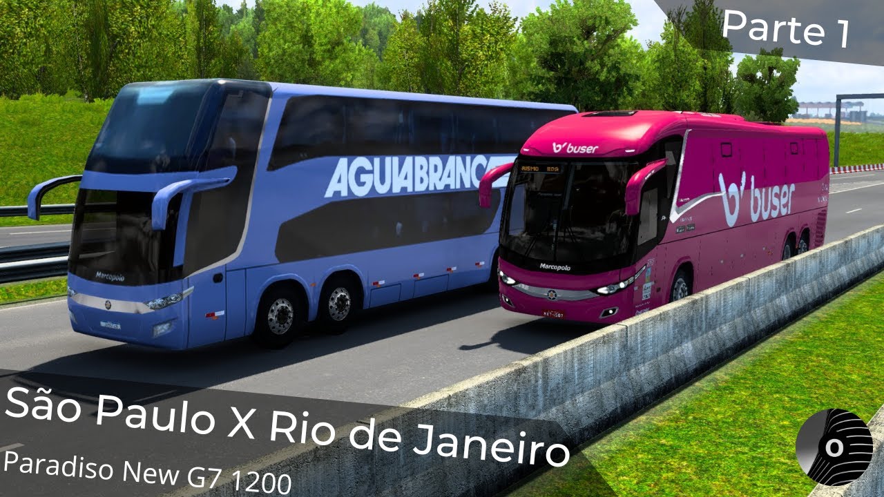 ETS2 - SÃO PAULO x RIO DE JANEIRO com o PARADISO NEW G7 1200 da BUSER! Mapa RBR
