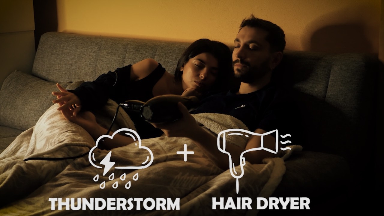 ⛈️ Secador de Pelo Acogedor + Tormenta | 3 Horas de Alivio del Estr&eacute;s ASMR