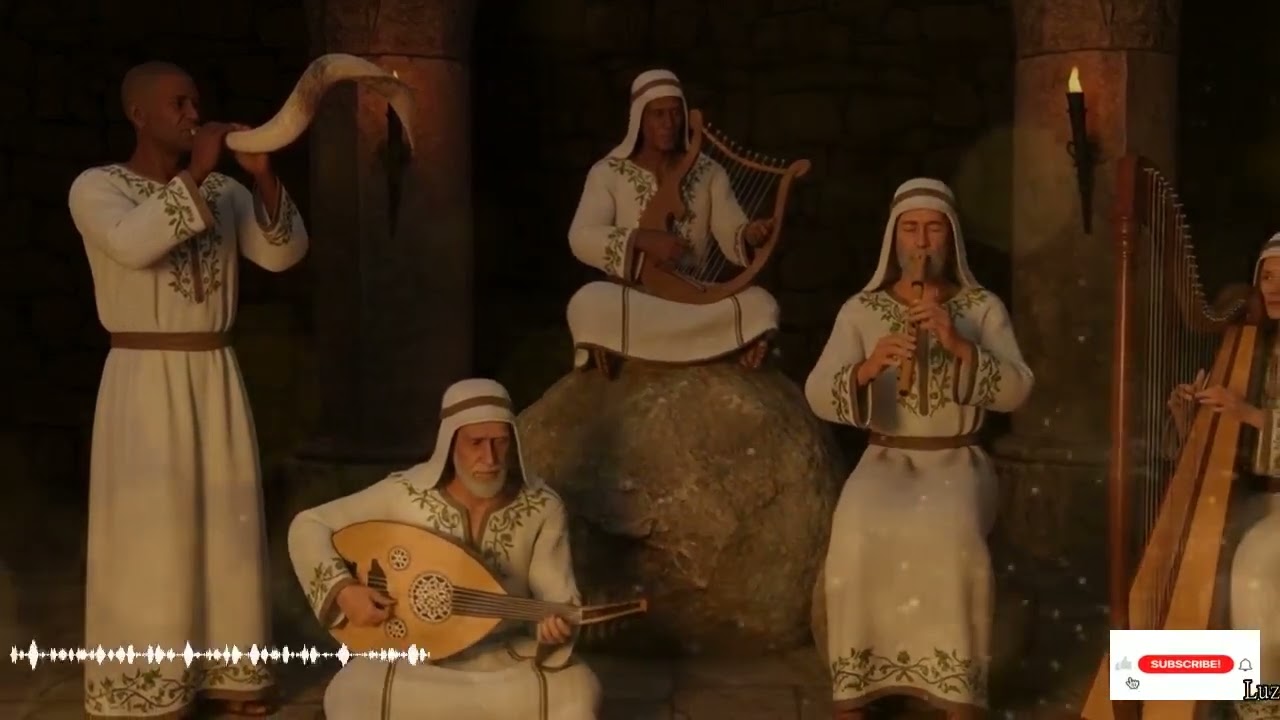 En La Luz De Sión Resuena Shofar Y Cánticos Hebreos Con Instrumentos Santos Ante Adonai