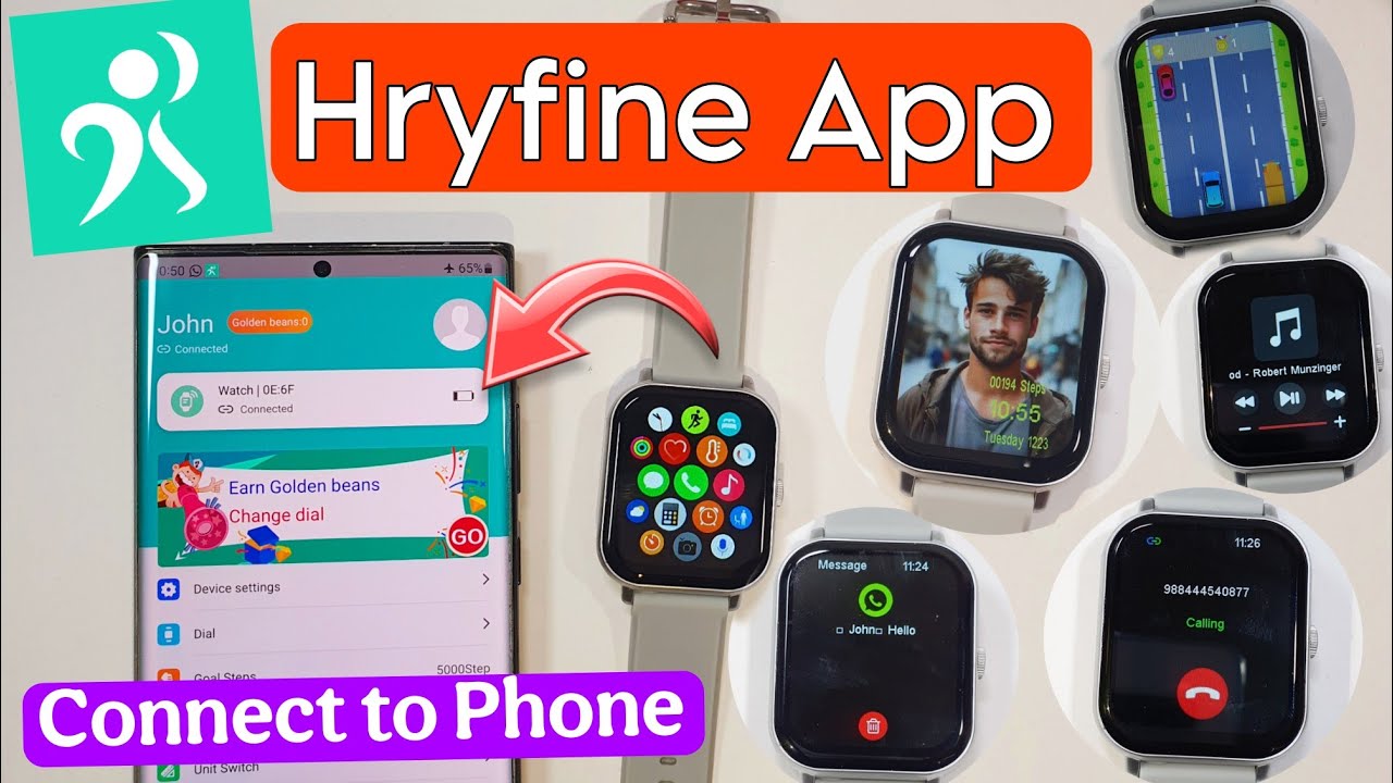 Hryfine Connect To Phone | hryfine app use kaise kare | Hryfine App | Smart Watch Connect To Hryfine