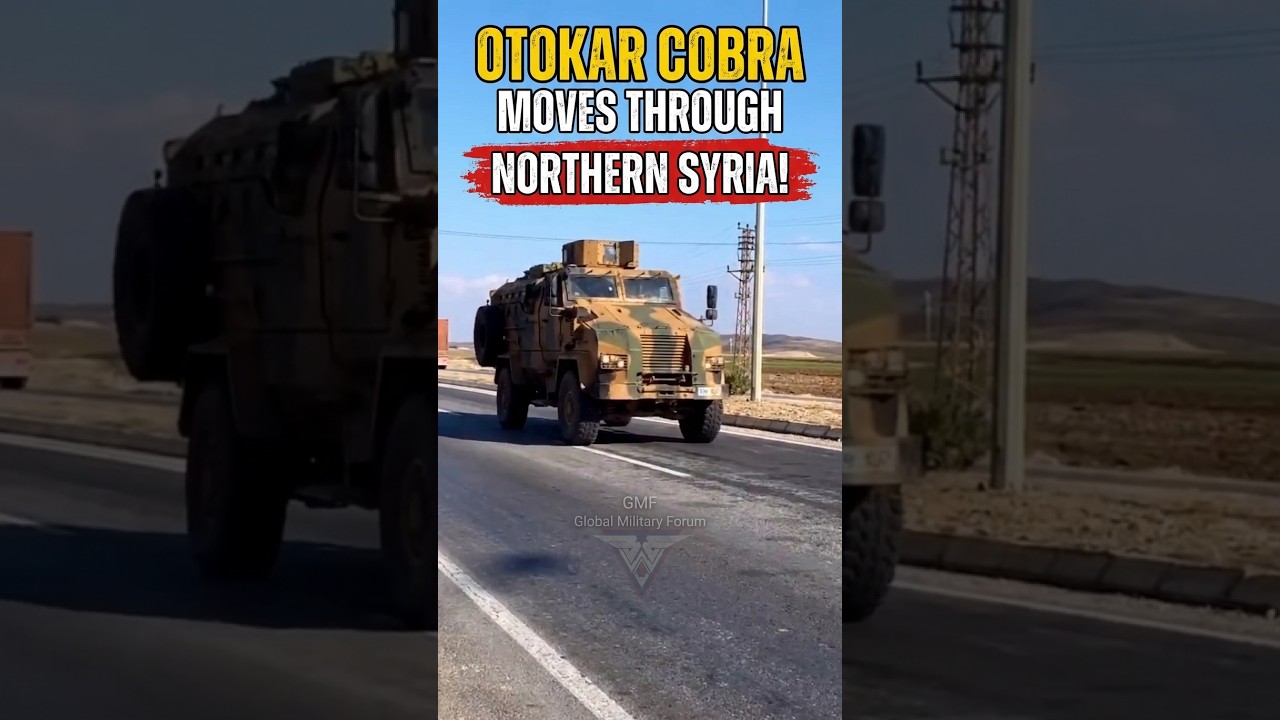 Turkish Cobra Vehicles Move Through Syria