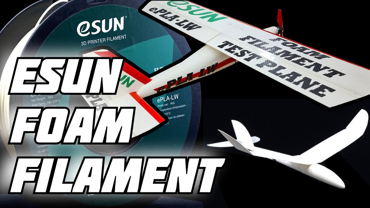 How to 3D print eSUN FOAM ePLA-LW.  3D printed RC plane. Lightweight PLA filament. Rc airplane