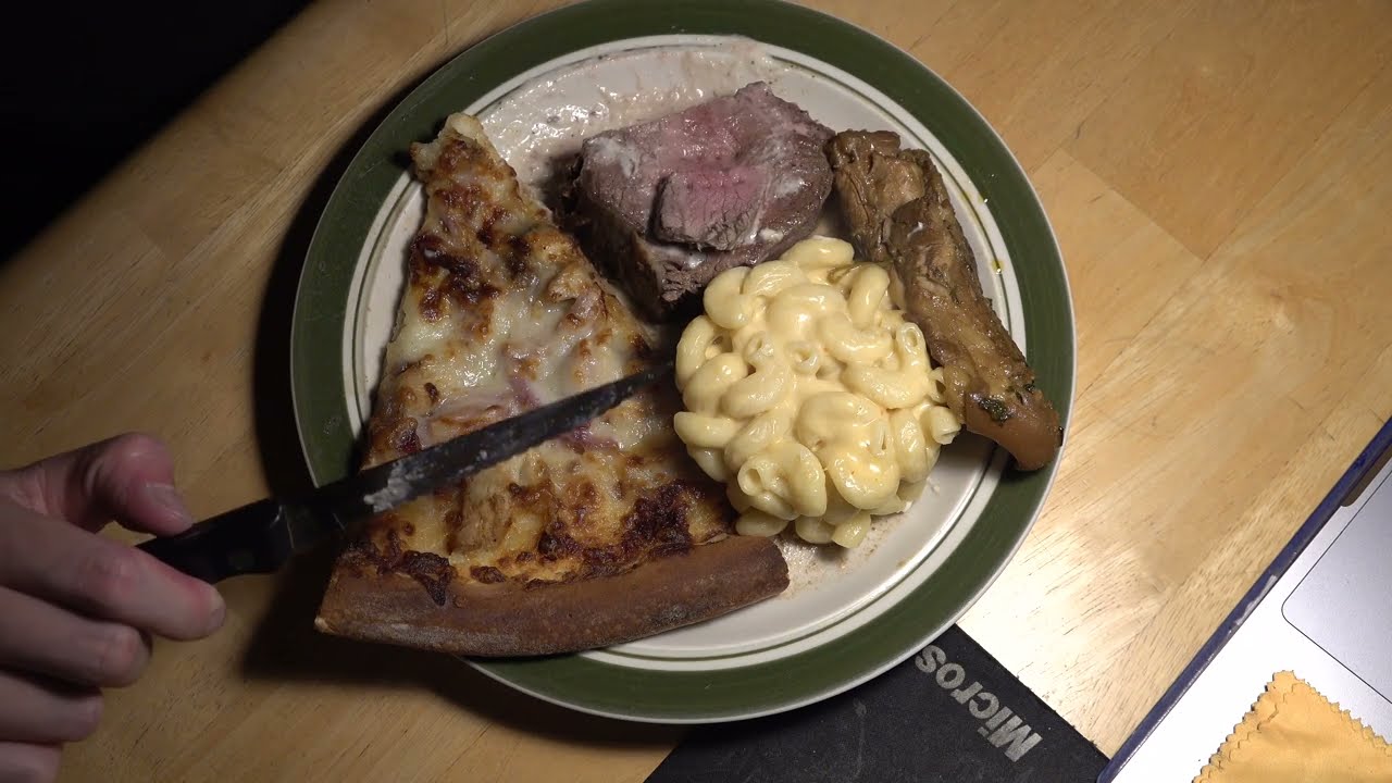 ASMR - STEAK AND MACARONI (again) EATING SOUNDS