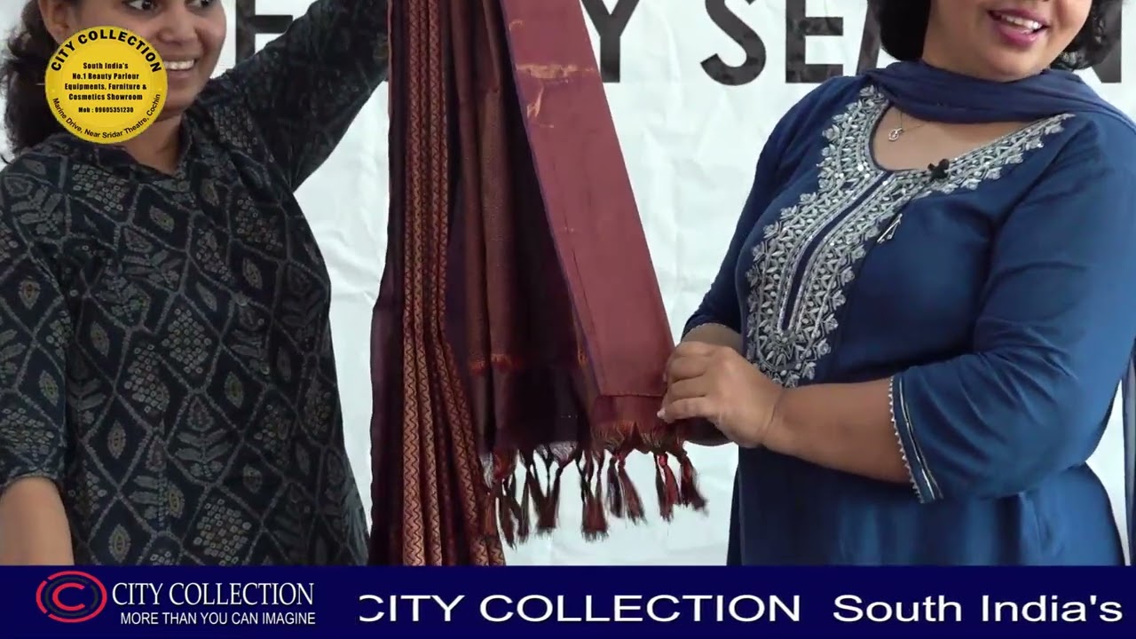 SAREE DRAPPING || CITY COLLECTION KOCHI PH: 960 535 1230